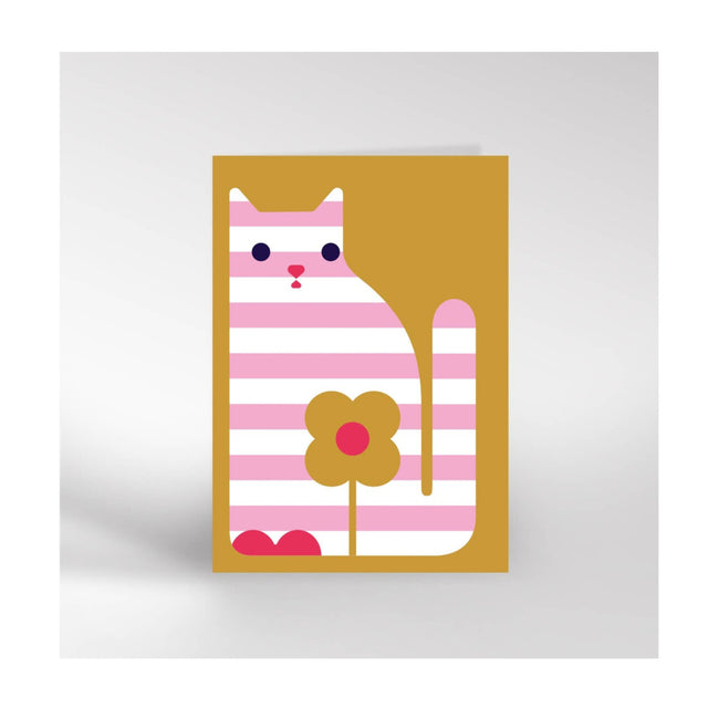 Stripy Cat Card