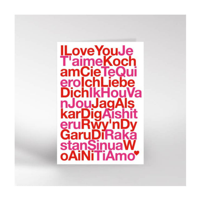 I Love You Languages Card