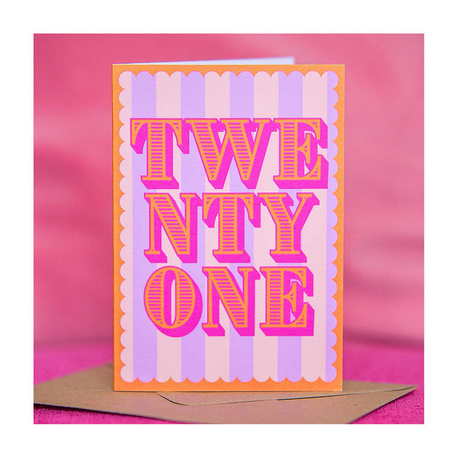 Twenty One 21st Birthday Card