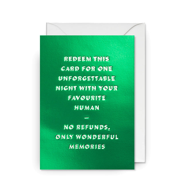No Refunds Only Memories Card