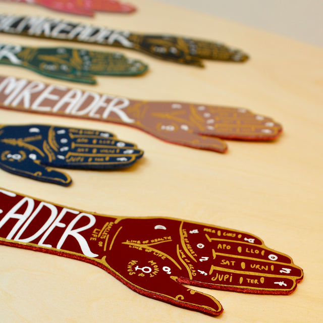 Palm Reader Leather Bookmark