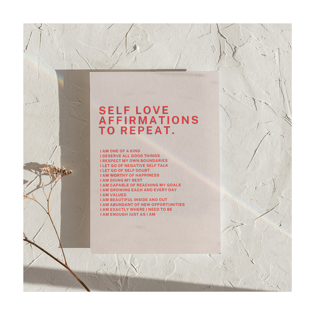 Self-Love Affirmations Art Print