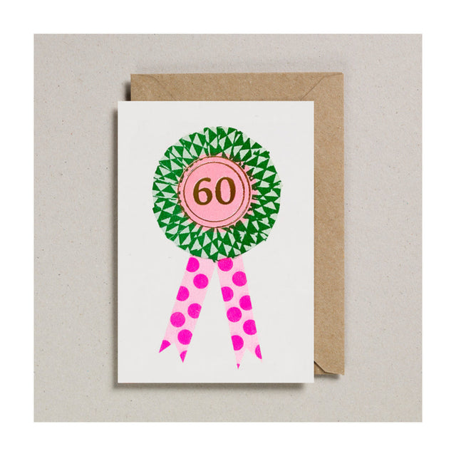 Riso Rosette Age 60 Card