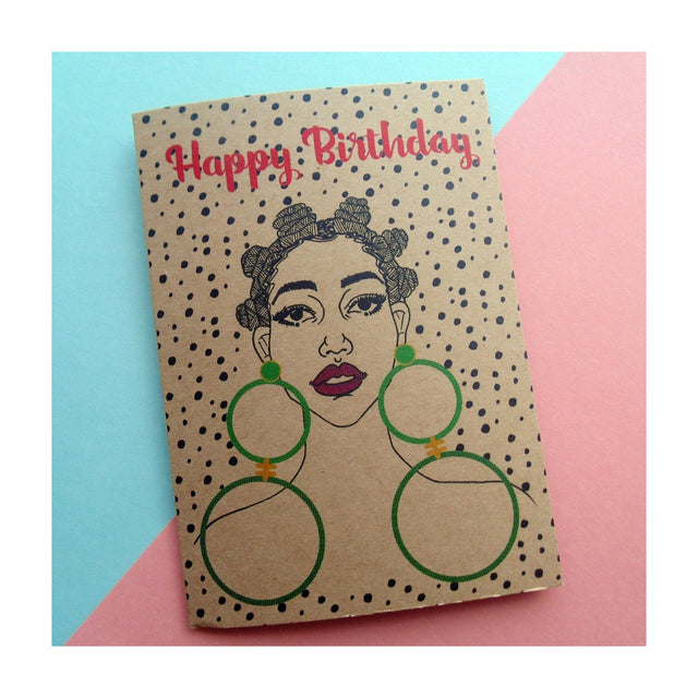 Bantu Knots Greeting Card