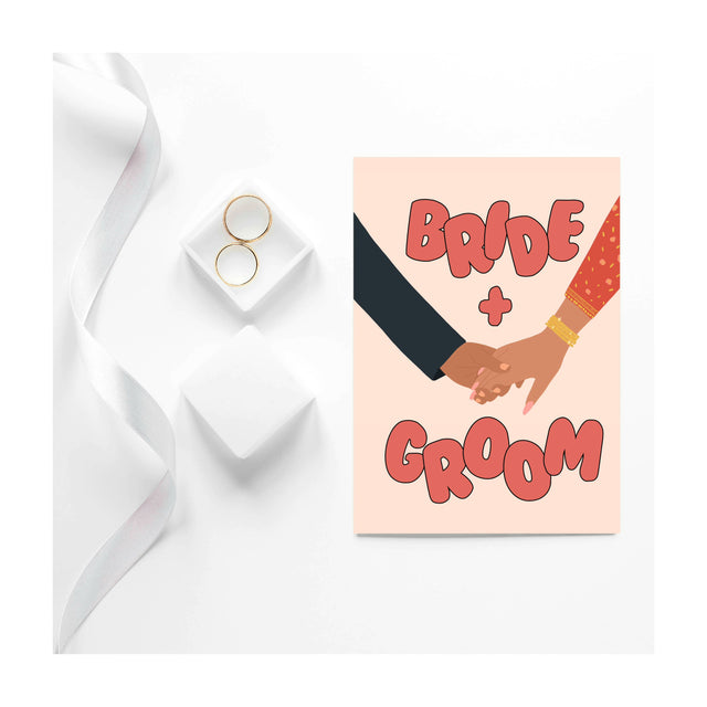 Asian Bride + Groom Card