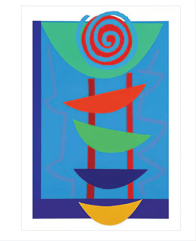 Orange Green And Blue Rhythm