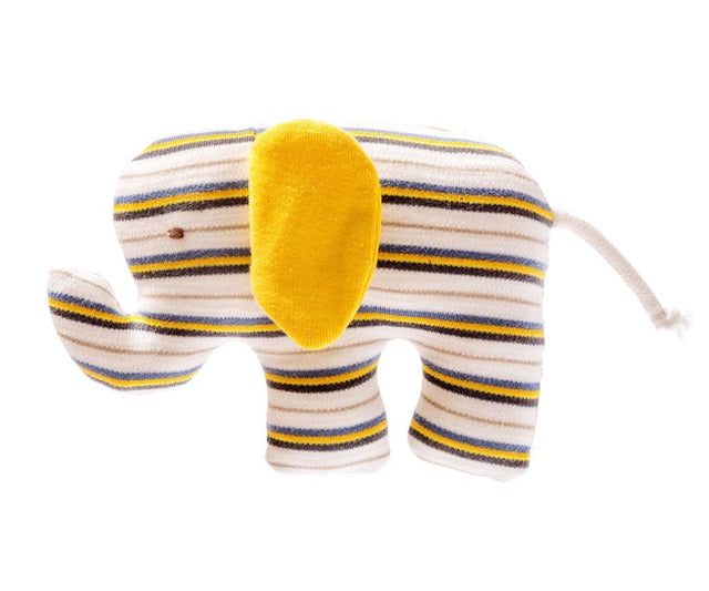 Fair Trade Upcycled Organic Elephant Baby Toy